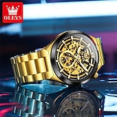 abordables Relojes mecánicos-El nuevo reloj de negocios esqueletizado para hombre de la marca Olevs, resistente al agua, luminoso, moderno y moderno, reloj mecánico totalmente automático, reloj de pulsera deportivo informal para