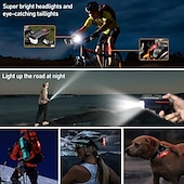 abordables Luces de trabajo-Luces solares recargables para bicicleta, luces nocturnas ultrabrillantes para bicicleta, faro delantero y luz trasera con timbre eléctrico, fáciles de instalar, impermeables, luces LED para bicicleta