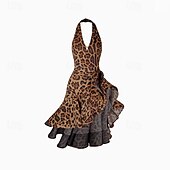 abordables Tenues de Danse Exotique-Tenue de danse exotique Robe Impression Femmes Performance Tenue quotidienne Sans manches Élasthanne