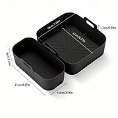 abordables Friteuses à Air-Lot de 2 plaques de cuisson réutilisables en silicone antiadhésives pour friteuse à air, compatibles avec les modèles Philips NA350-3000, avec surface antiadhésive, adaptées aux friteuses à air, aux
