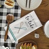 Недорогие Гаджеты для ванной-Набор из 4 кухонных полотенец с креативным принтом, салфетки для сушки посуды, для приготовления пищи, выпечки, уборки, многоцелевые кухонные полотенца, кухонные принадлежности и украшения помещения