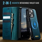 abordables Coques iPhone-téléphone Coque Pour iPhone 16 Pro Max Plus iPhone 15 14 Pro Max Plus iPhone 13 12 Pro Max Étui Portefeuille avec Support Détachable Magnétique Rétro TPU faux cuir