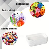 お買い得  収納＆整理-DIYビーズやペイント用の10個の正方形ポリプロピレンアートトレイ、積み重ね可能なクラフト収納トレイ、平らな底の滑らかな表面、耐久性のあるビーズオーガナイザーまたはペイントミキシングトレイ