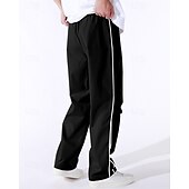 preiswerte Freizeithosen-Herren Tech-Hosen Hose Freizeithose Tasche Elastischer Bund Kordelzug Patchwork Komfort Sport im Freien Täglich Mode Lässig Schwarz Armeegrün Mikroelastisch