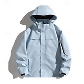 preiswerte Wasserdichte Jacken-Herren Windjacke Wanderjacke Hardshelljacke Außen Wasserdicht Winddicht Wanderoutfits Wanderbekleidung Frühling Herbst Oberteil Camping / Wandern / Höhlenforschung Laufen Einfarbig Schwarz Armeegrün