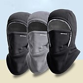 billige Hatter-Termisk balaklava for menn og kvinner, vindtett skihette med hørselbeskyttelse for utendørssport, sykling, fisking, fotturer, reiser - strikket polyesterstoff, maskinvaskbar