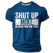 voordelige Grappige T-shirts voor mannen-Voor heren Grappig jargon T-shirt Korte mouw T-shirt 3D-afdrukken Strakke ronde hals Overhemd Modieus Dagelijks Straat Casual Dagelijks Zwart Rood blauw Zomer Lente Alle seizoenen Kleding S M L XL