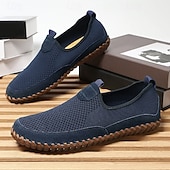 preiswerte Slipper Schuhe-Atmungsaktive Herren-Slip-On-Wanderschuhe aus Strick – leichte Mesh-Sneaker für Sommerreisen, Outdoor-Aktivitäten und Komfort im Alltag