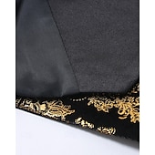 preiswerte Men&#039;s Vest-Herren Weste Gilet Urlaub Party Geschäft Mode Lässig Sommer Frühling Knöpfe Polyester Bequem Vergoldung Einreihig Ein-Knopf Revers Normale Passform Gold Weste