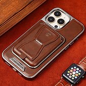 billige iPhone-etuier-telefon Etui Til iPhone 16 Pro Max Plus iPhone 16 iPhone 15 Pro Max Plus iPhone 15 iPhone 14 Pro Max Plus iPhone 13 Pro Max Mini Bakdeksel med stativ Kortspor Støtsikker Kontor / Bedrift TPU PU lær