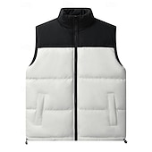preiswerte Fleece &amp; 3 in 1 Jacken-Herren Fleeceweste Ärmellos Weste Außen Thermowarm Winter Vollreißverschluss Polyester Patchwork Schwarz Weiß Rosa Jagd Angeln Klettern