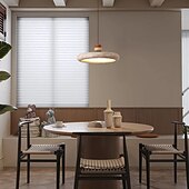 economico Luci a sospensione-Lampadario in pietra naturale wabi sabi, lampadario rotondo a LED in pietra di grotta gialla, lampadario in legno nordico, isola cucina, luci a sospensione in travertino giallo in stile giapponese.