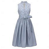 voordelige Dirndl-Oktoberfest Jurken Dirndl Trachtenkleider hulp in de huishouding Bavarian Duits Weiden Dames Carnaval Bierfestival Doek in traditionele stijl Kleding Schort Zonder blouse
