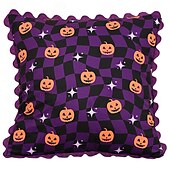 お買い得  装飾用クッションカバー-ハロウィン用枕カバー1枚、ゴースト幾何学模様、カジュアルスクエアジッパー、伝統的クラシック