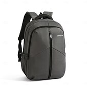 preiswerte College-Rucksäcke-Schwarzer Laptop-Rucksack für Herren für Arbeit und Schule – wasserdichte, leichte Business-Tasche mit Reißverschlusstasche vorne und gepolsterten Riemen