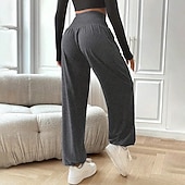 levne Jóga kalhoty a Bloomers-Dámské Kalhoty na jógu Harémové kalhoty Bombarďáky Lehká váha Zaštíhlující Vysoký pas Tělocvična Taneční Sportovní Spodní část oděvu Pevná barva Šedá Podzim Sportovní Sportovní oděvy Volný