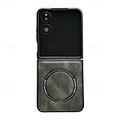 cheap Samsung Cases-Phone Case For Samsung Galaxy Z Flip 7 Z Flip 6 Z Flip 5 Z Flip 4 Z Flip 3 Back Cover Magnetic Shockproof Retro TPU PU Leather