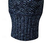 halpa miesten villapaita-Miesten Neulepusero Joustin Neuloa Tavalliset topit Kudottu Tiukka Tavallinen Pystykaulus Neuleet Moderni nykyaikainen Kausaliteetti Arki-asut Vaatetus Syksy Talvi Viini Sininen L XL 2XL