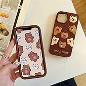 זול נרתיקים לאייפון-טלפון מגן עבור iPhone 16 Pro Max Plus 15 14 Pro Max Plus 13 Pro Max כיסוי אחורי עמיד בזעזועים אנימציה דוב סיליקון