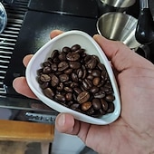 baratos Utensílios &amp; Aparelhos de Cozinha-Conjunto de descanso de colher de café de cerâmica e colher de aço inoxidável - pequeno suporte de colher de chá, descanso para agitadores de café para bar, acessórios de cozinha, ótimo presente