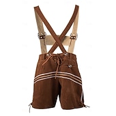 tanie Mężczyźni-Oktoberfest Lederhosen bawarski Niemiecki Monachium Łąki Męskie Karnawał Impreza Festiwal Piwa Tkanina w stylu tradycyjnym