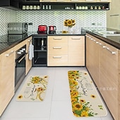cheap Rugs &amp; Mats &amp; Carpets-Sunflower Series Long Kitchen Mat - Non-Slip, Stain-Resistant, Absorbent Rug for Entryway &amp; Home Use