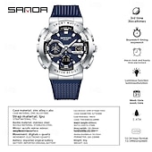 economico Orologi digitali-SANDA Orologio Digitale da Uomo di Lusso Moda Orologi Militari Impermeabile Orologio Sportivo con Doppio Display da Polso 3365