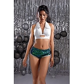 halpa Pohjat-Retro / vintage 1980 luku Kiiltävä metallinen Shortsit Hotpants Disko Paljetti Yhtenäinen väri Naamiaispuku Naisten Karnevaali puku Karnevaali Klubi Pride-paraati Pride-kuukausi Aikuisten Shortsit