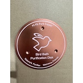 baratos observação de pássaros e vida selvagem no quintal-Disco de cobre para banheira de pássaros, disco de limpeza de cobre 99,99% puro reforçado com 0,6 mm com suporte de três pontos para água limpa e segura em todas as estações, ajuste universal para