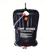 economico Attrezzatura da Campeggio-1 borsa per doccia solare portatile da 20 litri - campeggio &amp;escursionismo essenziale con secchio in PVC trasparente da 5 galloni di capacità e scaldabagno solare - perfetto per viaggi, avventure