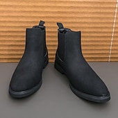 abordables Bottes de Chelsea-Bottines Chelsea blanches pour homme, idéales pour l&#039;automne et l&#039;hiver : élégantes et faciles à enfiler, idéales pour les professionnels urbains et les tenues décontractées élégantes.