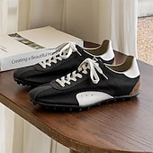billiga Herrsneakers-Herr retro gula och bruna sneakers med ventilerande ovandel och halkfri sula, sportinspirerade vardagsskor för pendling, resor och vardagsbruk