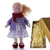 preiswerte Puppen-Waldorfpuppe mit Baumwollkörper, Künstlerpuppe, handgefertigte Mini-Anziehpuppe, DIY-Halloween-Geschenkbox, Verpackung, Segen (ausgenommen Kleintierzubehör) für Weihnachtsgeschenke