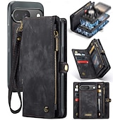 お買い得  その他のスマホケース-電話 ケース 用途 グーグル ピクセル9プロ ピクセル9プロXL ピクセル9 ピクセル9a ウォレットカードケース 取り外し可 ジッパ－ リストストラップ付き TPU PUレザー