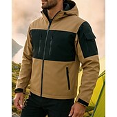economico Fleece &amp; Giacche 3 in 1-Per uomo Giacca a Vento Giacca softshell Inverno All&#039;aperto Patchwork Calore Termico Impermeabile Antivento Top Nero Verde Cachi Grigio