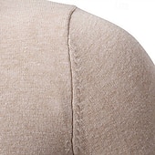 levne pánský svetr cardigan-Pánské Svetr Cardigan Oříznutý svetr Svetr na zip Pletený svetr Rýhovaný Plést Běžné topy Zapni Bez vzoru Stojáček Módní Klasické Dovolená Denní nošení Oblečení Podzim Zima Černá Bordó S M L