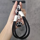 billiga Telefonlinor och handledsremmar-nytt mode katt fiskbenshänge hängande rep kort handledsflätat rep turist bergsklättring handrep