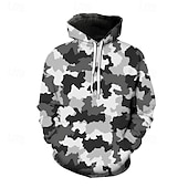 abordables sweats à capuche basiques pour hommes-Homme Sweat à capuche Rose Claire Rouge Bleu Roi Bleu Vert À capuche Camouflage Avec Poches Sport &amp; Loisir Quotidien Fête Polyester Streetwear Basique Occasionnel Printemps Automne Vêtement Tenue