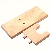 abordables Down to $30-Natural Wood Hot Melt Glue Gun Holder - Sturdy Craft Tool Stand with Melting Funnel Simple Design for DIY Projects and Handmade Creations
