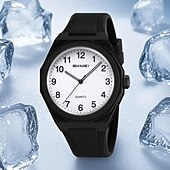 abordables Montres à quartz-Montre quartz SKMEI pour femmes hommes et enfants grand cadran montre-bracelet décontractée lumineuse étanche en silicone