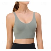 abordables Soutiens-gorge de sport &amp; gilets-Soutien-gorge Rembourré Haut de Soutien-Gorge Soutien-Gorges de Sport Femmes Soutien-Gorges de Sport ​Brassière Soutien-Gorge Top Réglable Séchage Rapide Léger Entraînement en salle Danse Course Des