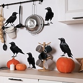 halpa Halloween-tarrat-halloween musta varis -ikkunatarra, itseliimautuva lasitarra makuuhuoneen ja kodin sisustukseen, aavemainen halloween-kodinsisustus irtotavarana tukkumyynnissä