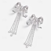 abordables Boucles d&#039;oreilles-Femmes Boucles d&#039;oreilles clous Géométrique Précieux Nœud ancien Mode Pendant Diamant Imitation Des boucles d&#039;oreilles Bijoux Argent Pour Mariage Soirée Fête Bal de promo 1 Paire
