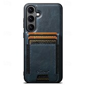 abordables Carcasas Samsung-teléfono Funda Para Samsung galaxia S25 Más S25 Ultra S24 Ultra S24 Plus S24 S23 S23 Ultra S23 Plus Funda Trasera Magnética Soporte de carga inalámbrica Caballete Retro TPU Cuero de PU