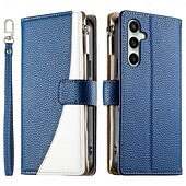 baratos Capa Samsung-telefone Capinha Para Samsung Galaxy S25 S25 Mais S25 Ultra S24 Ultra S24 Plus S24 S24 Ultra Plus A55 A35 A25 A15 5G Capa para Cartão Wallet Suporte para Alianças Proteção de corpo inteiro com cordão