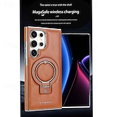 levne Pouzdra pro Samsung-telefon Carcasă Pro Samsung Galaxy S25 S24 S23 Ultra Plus Zadní kryt se stojánkem Magnetické Nárazuvzdorné Retro TPU PU kůže