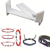 cheap DIY Art-1pc Creative Rope Braiding Tool  Hand-Knitted Plastic Jig  Plastic  With Two Clips Rack DIY Handcraft Jewelry Making Fixing  Jewelry Making  Professional Practical Tool