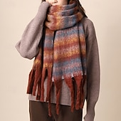 economico Scialli e stole da donna-Per donna Sciarpa rettangolare Sciarpe da donna Streetwear Quotidiano Data Nero Arancione Sciarpa Plaid