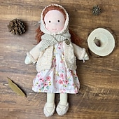 olcso Babák-pamut testű waldorf baba babaművész kézzel készített mini öltöztetős baba diy halloween ajándékdoboz csomagolás áldás karácsonyi ajándékokhoz