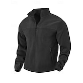 ieftine Hanorace de bază-Bărbați Hanorca Fleece Polar Jachetă din lână Hanorac cu fermoar complet Negru Mov Portocaliu Gri Deschis Gri Închis Guler în picioare Simplu Buzunar Sporturi &amp; Exterior Zilnic Concediu Poliester Șic